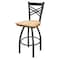 Holland Bar Stool Co 25" Swivel Counter Stool, Pewter Finish, Nat Oak Seat 82025PWNatOak - alternate 1